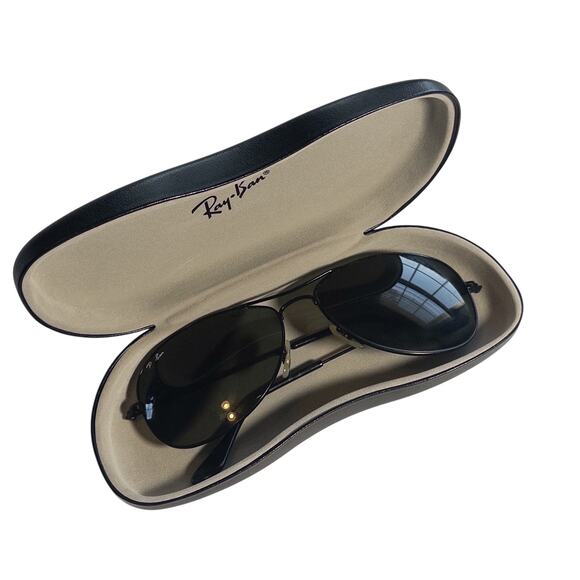 Ray-Ban Like New Aviator Sunglasses RB3025 Gunmetal Grey Frames G-15 Green Lens - Picture 16 of 16